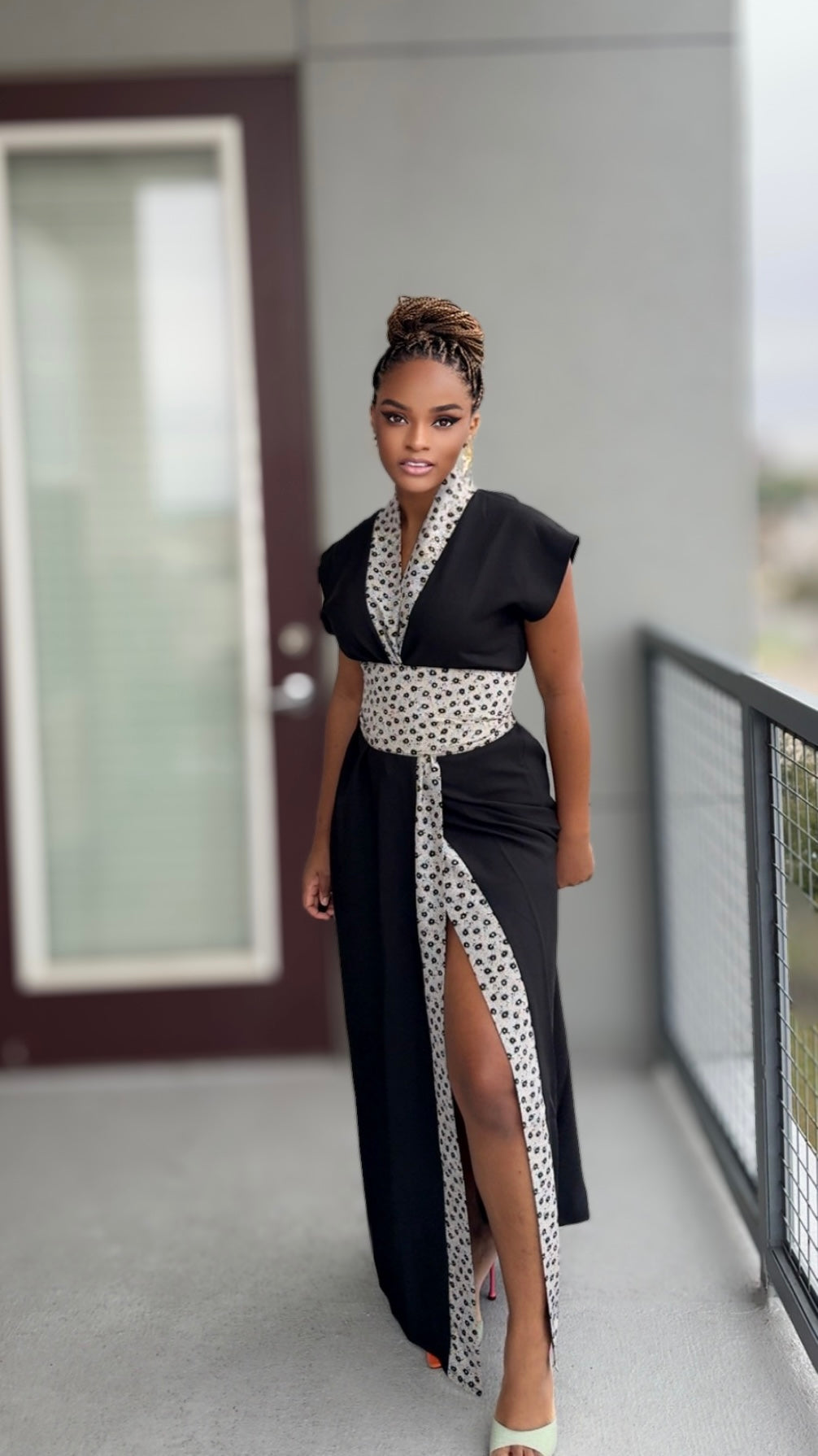 Floral Edge Wrap Dress