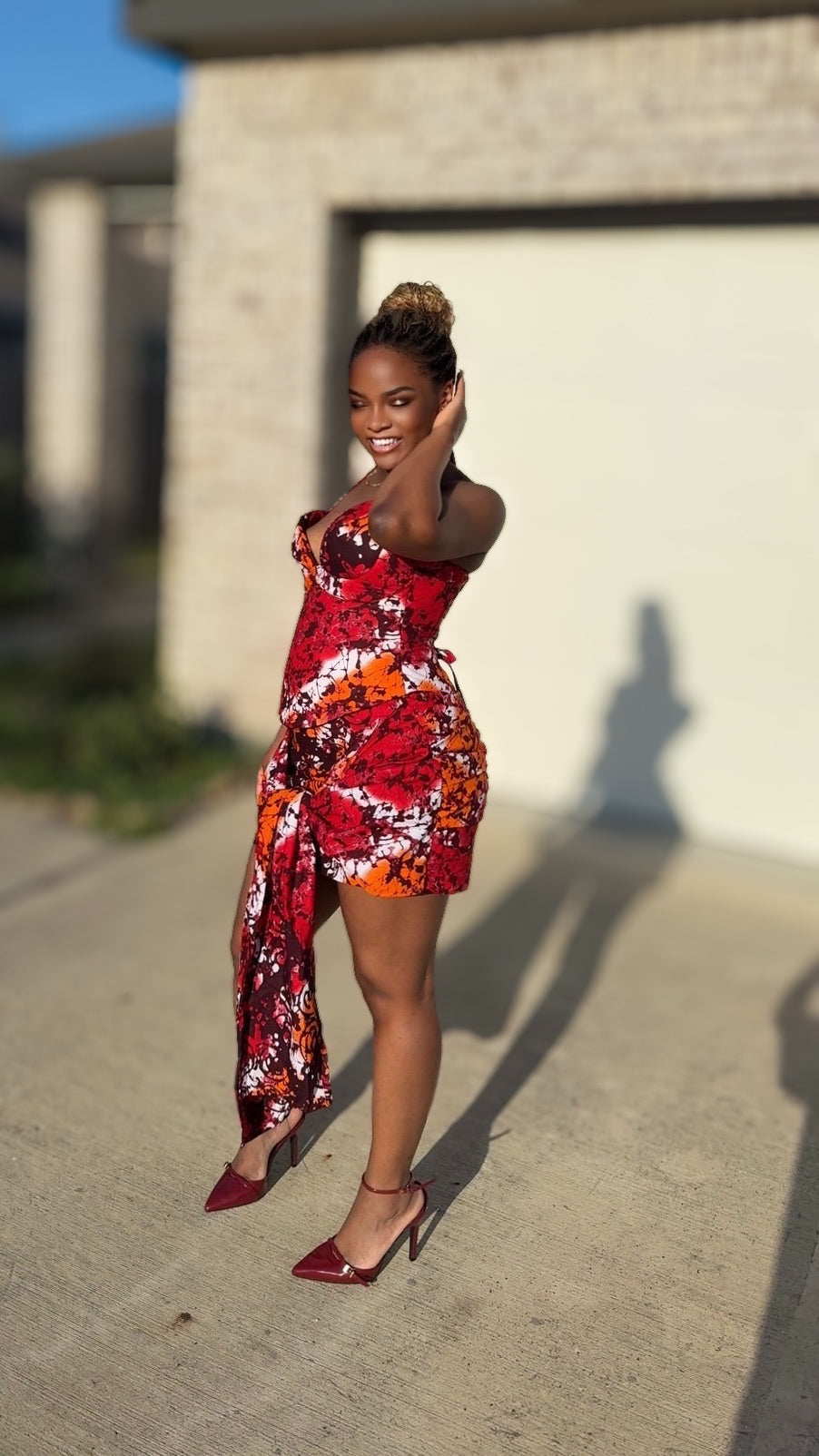 Ankara Bloom Corset Set