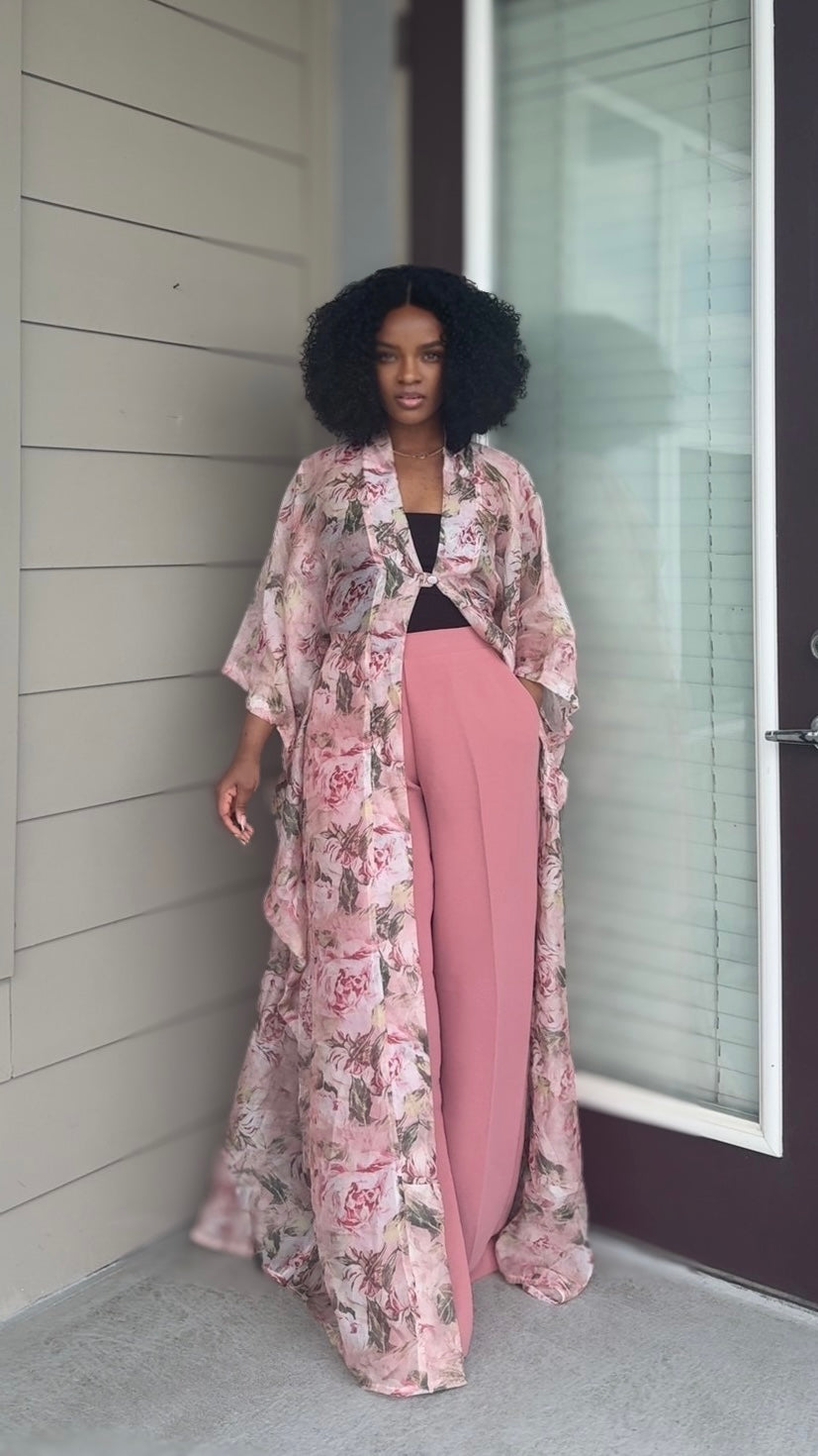 Blush & Bloom Kimono set