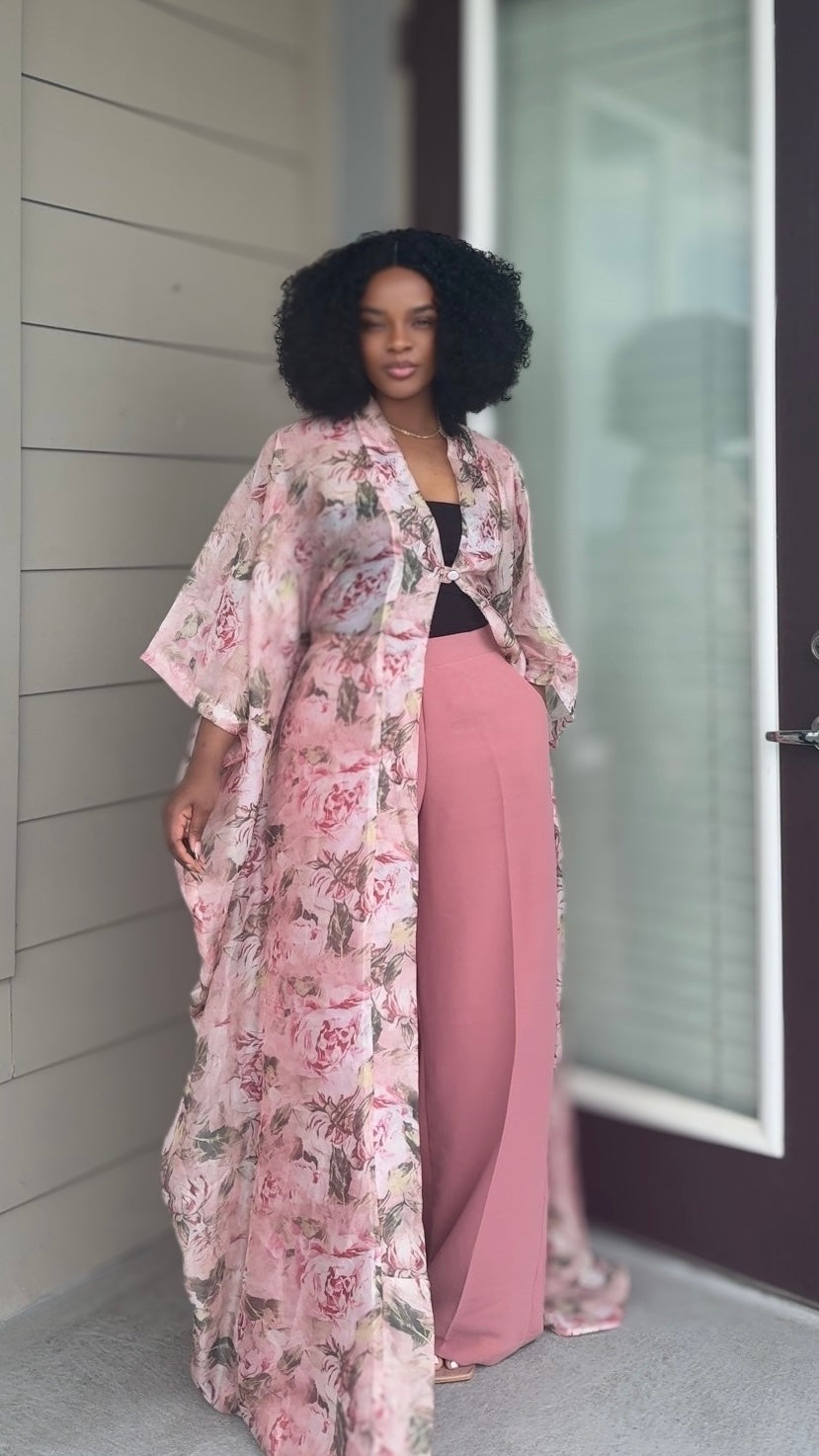 Blush & Bloom Kimono set