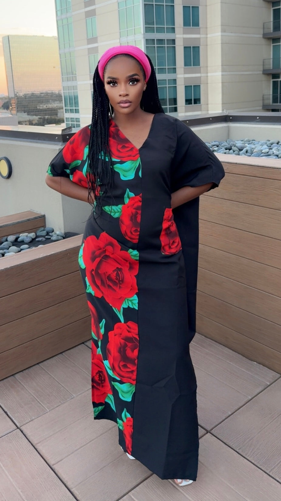 Floral Shadow Bubu women's wear