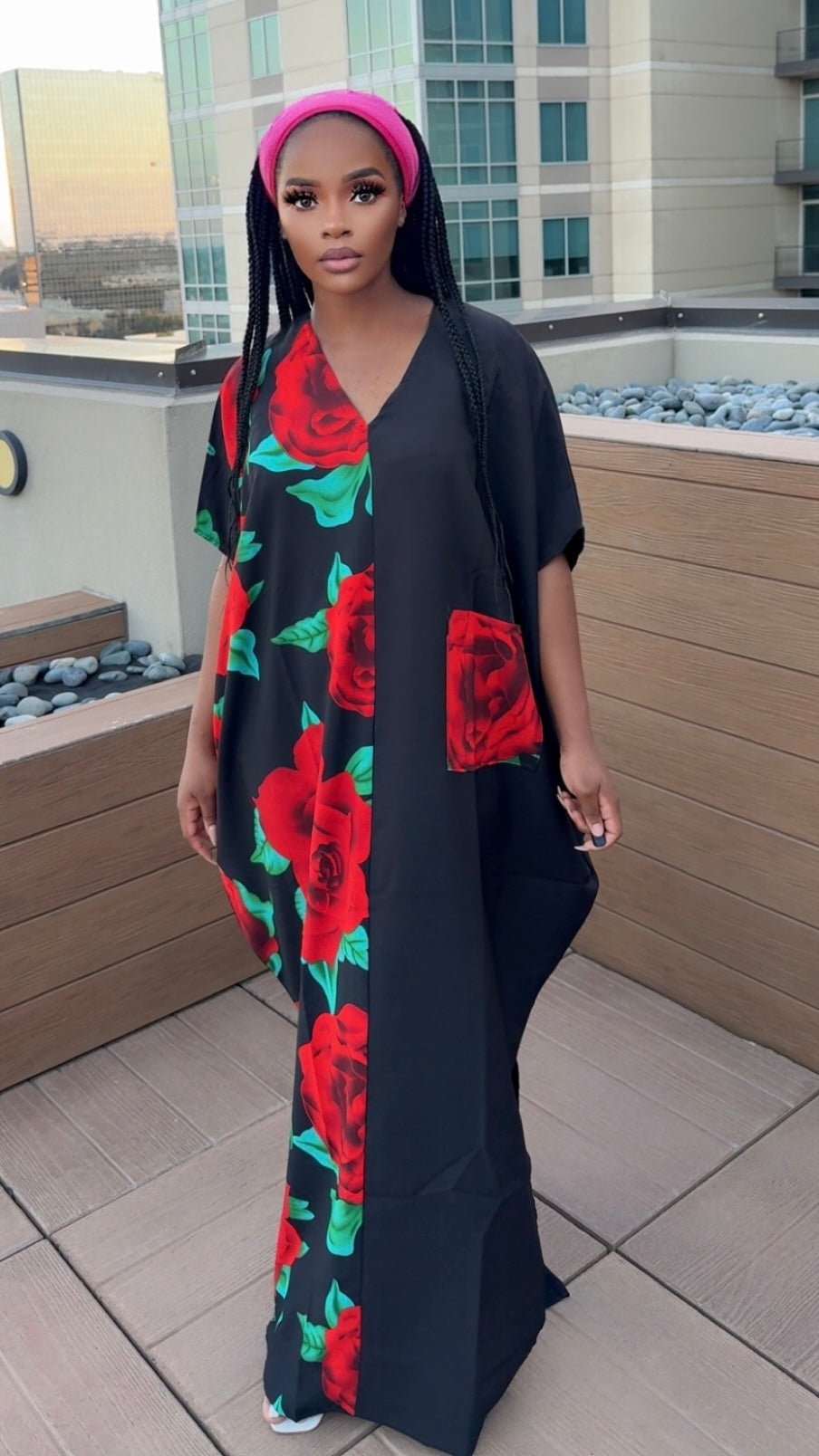 Floral Shadow Bubu women's wear