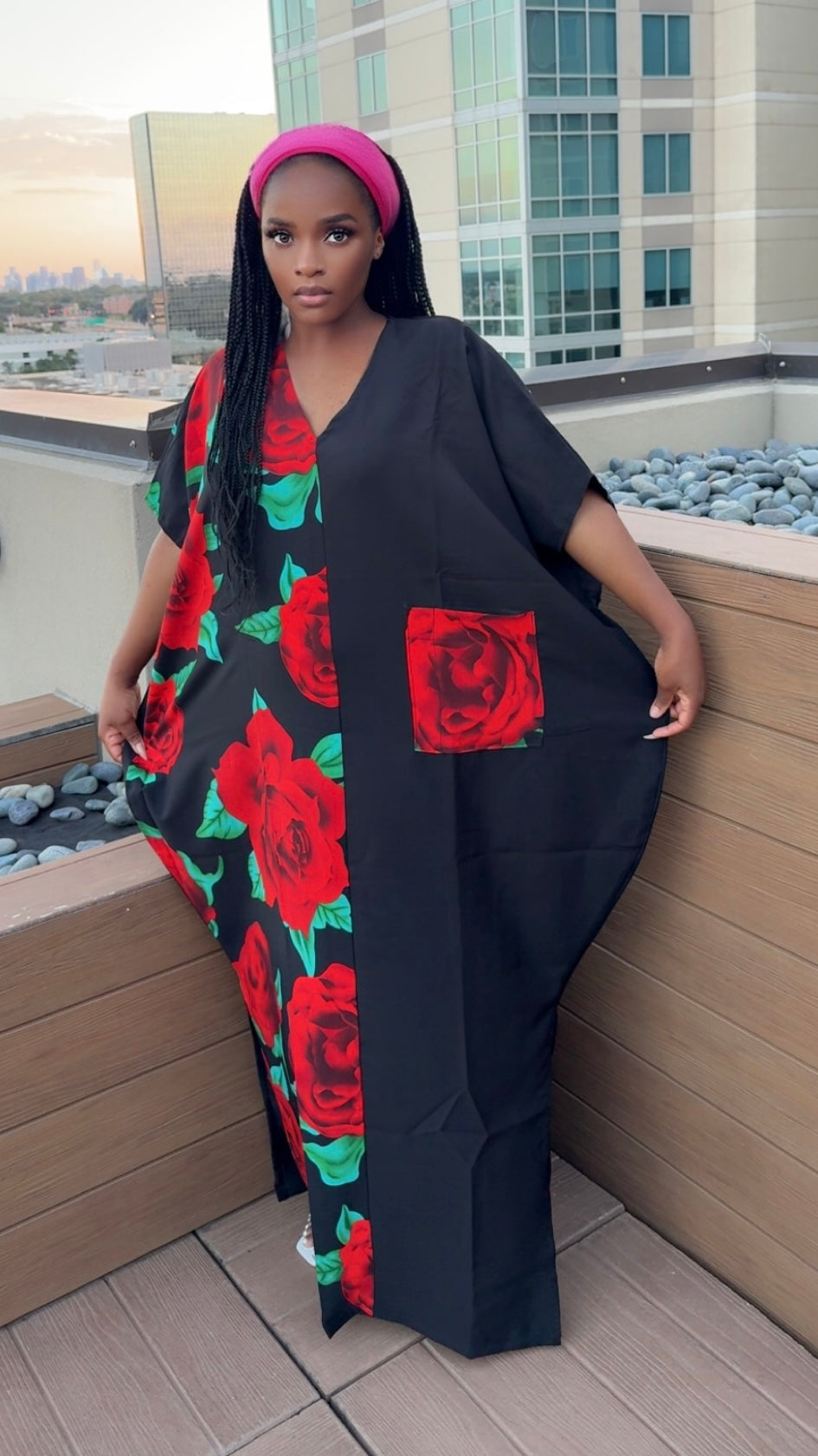 Floral Shadow Bubu women's wear