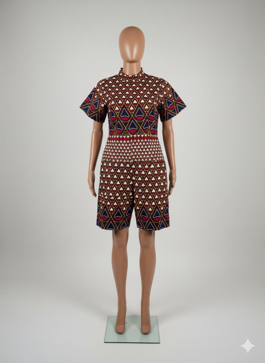 Heritage High-Neck Playsuit