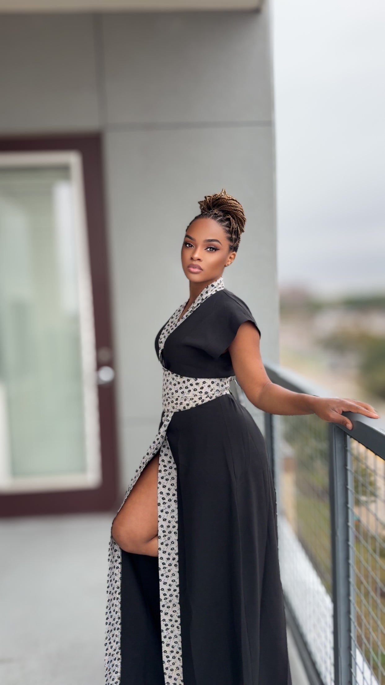 Floral Edge Wrap Dress