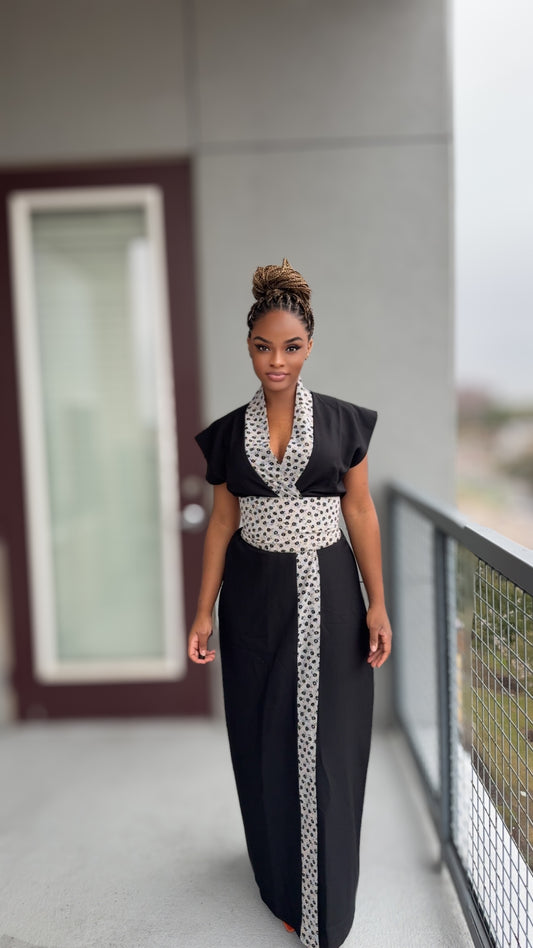 Floral Edge Wrap Dress