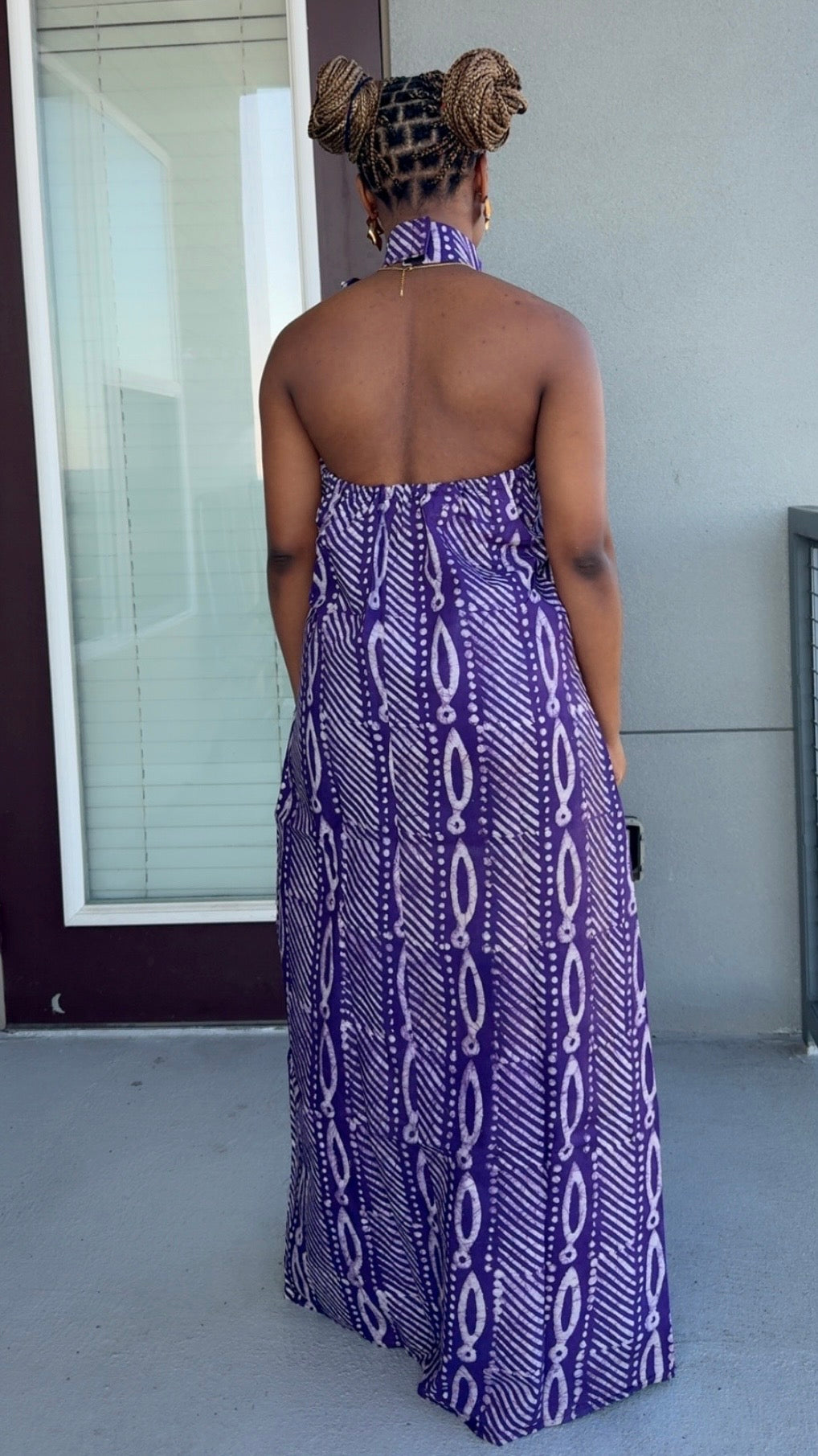 Backline adire dress