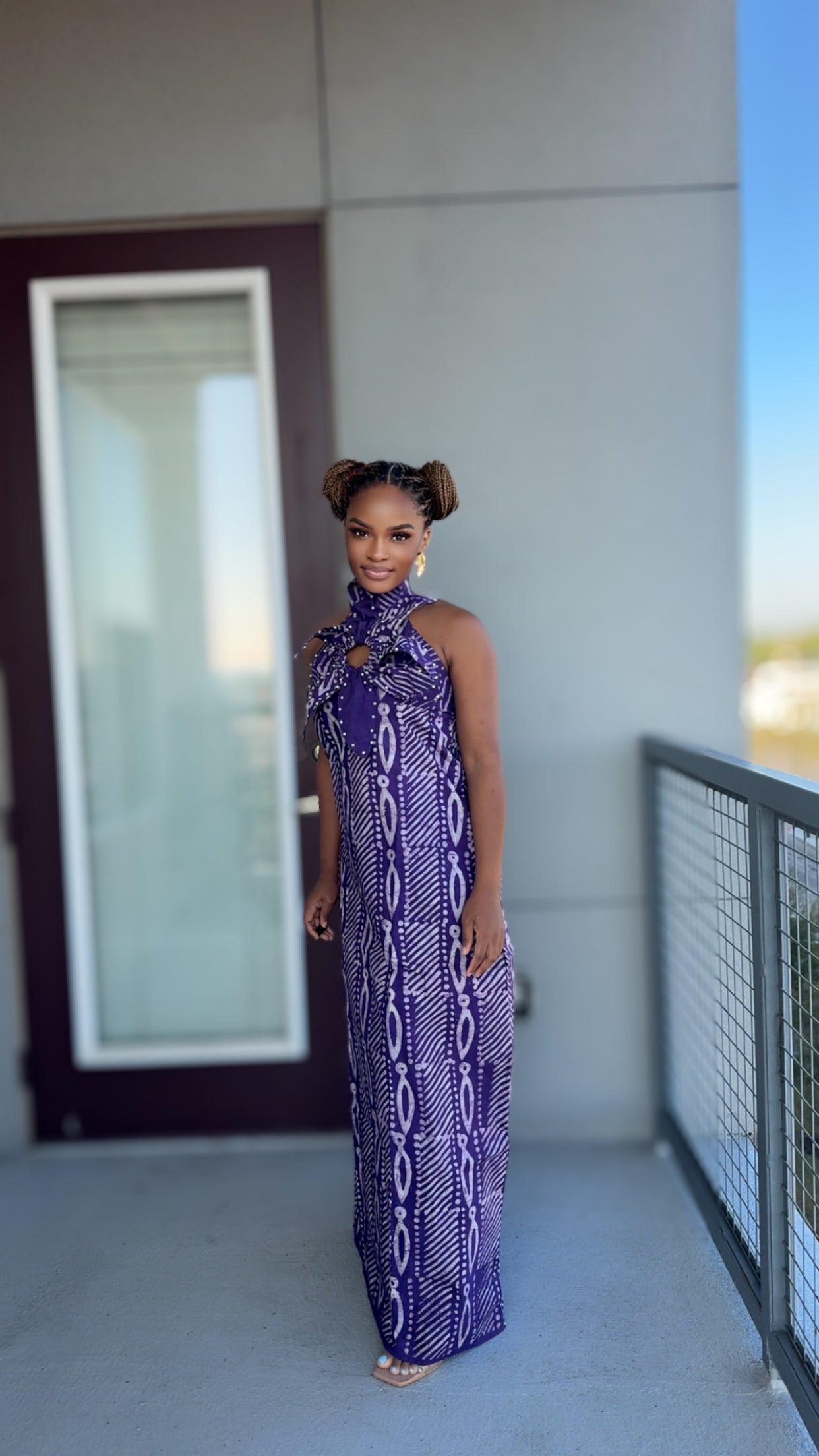 Backline adire dress