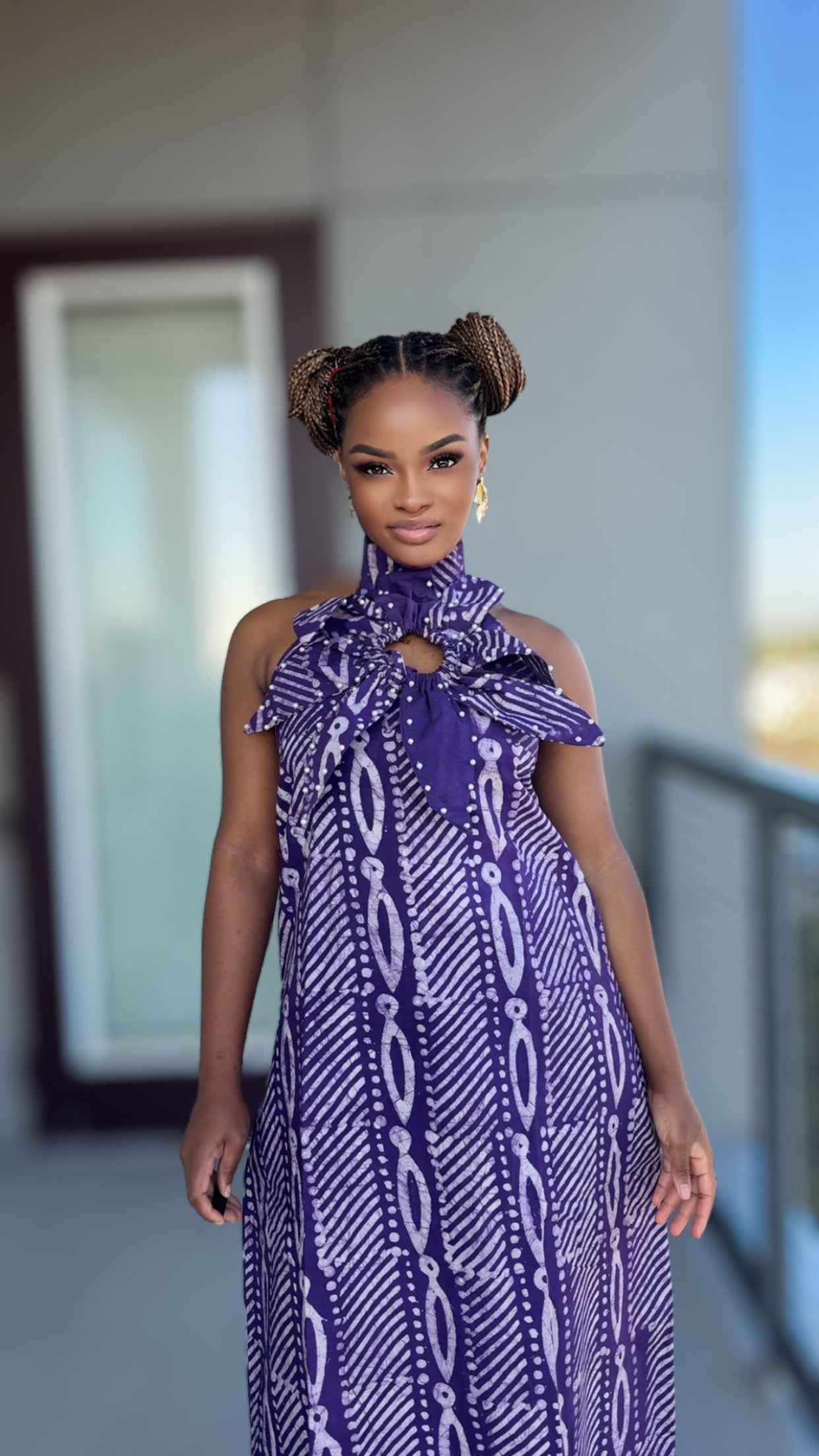 Backline adire dress
