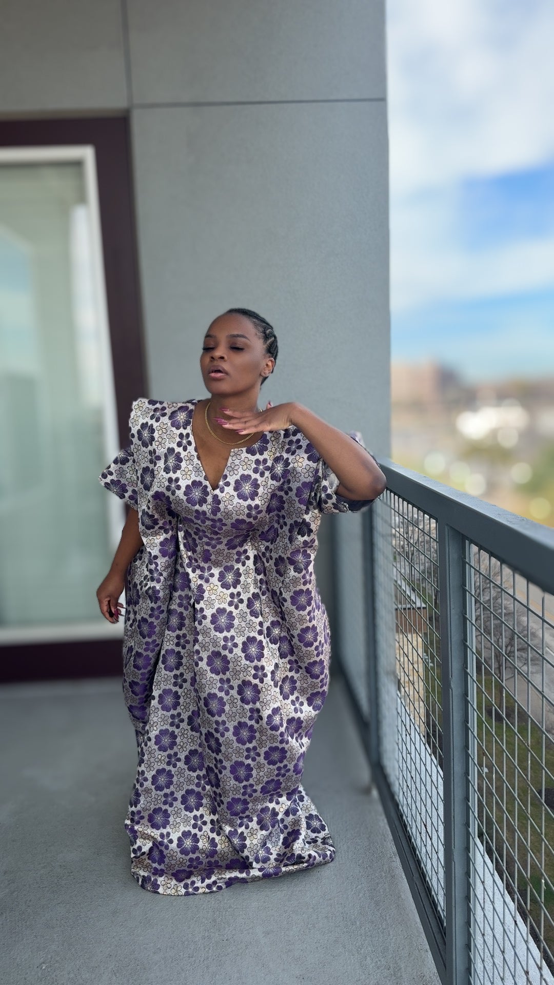 Purple Veil Boubou