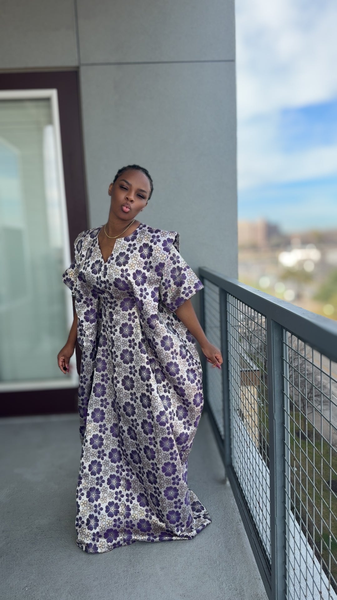 Purple Veil Boubou
